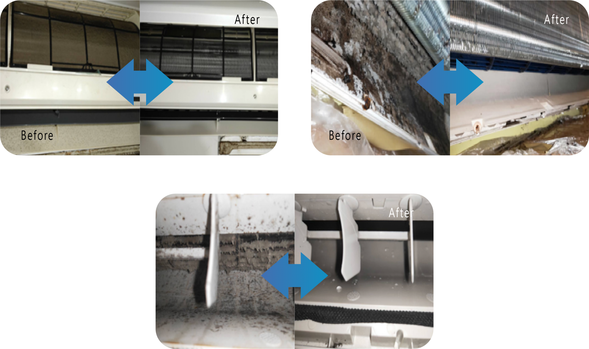 冷氣清潔前後比較